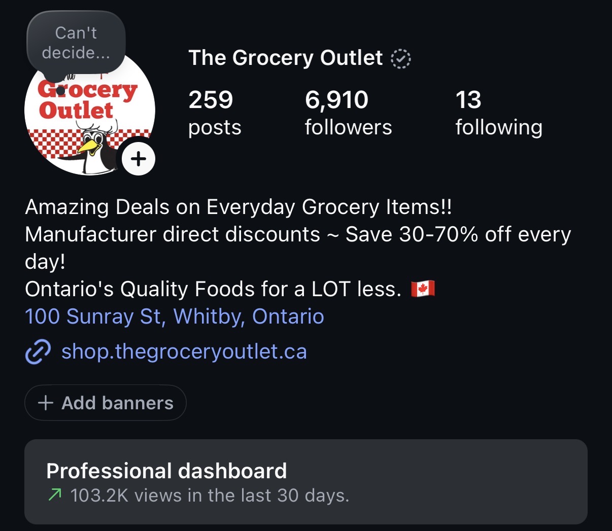 The Grocery Outlet on Instagram